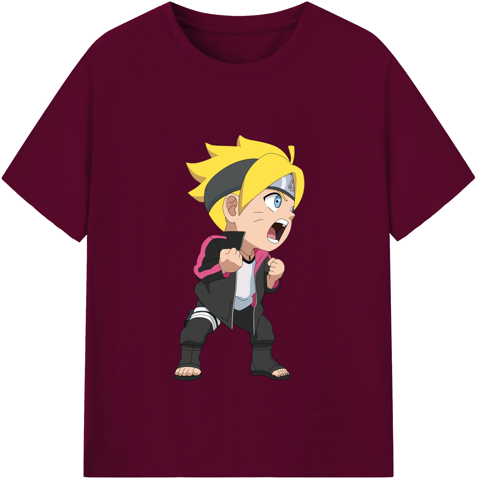 （画像用） NARUTO -ナルト- うずまき ボルト Uzumaki Boruto レディースカジュアルプリントTシャツ（綿100％）